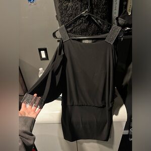 Black Dress with Rhinestone Strap